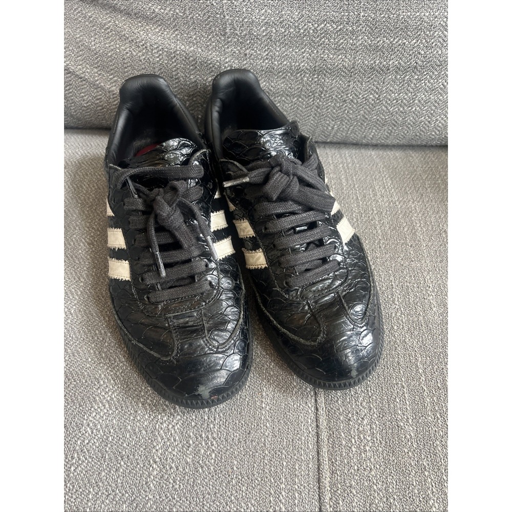 Adidas Samba OG Made in Italy Shoes US Size 4 Black Croc Sneakers Preowned